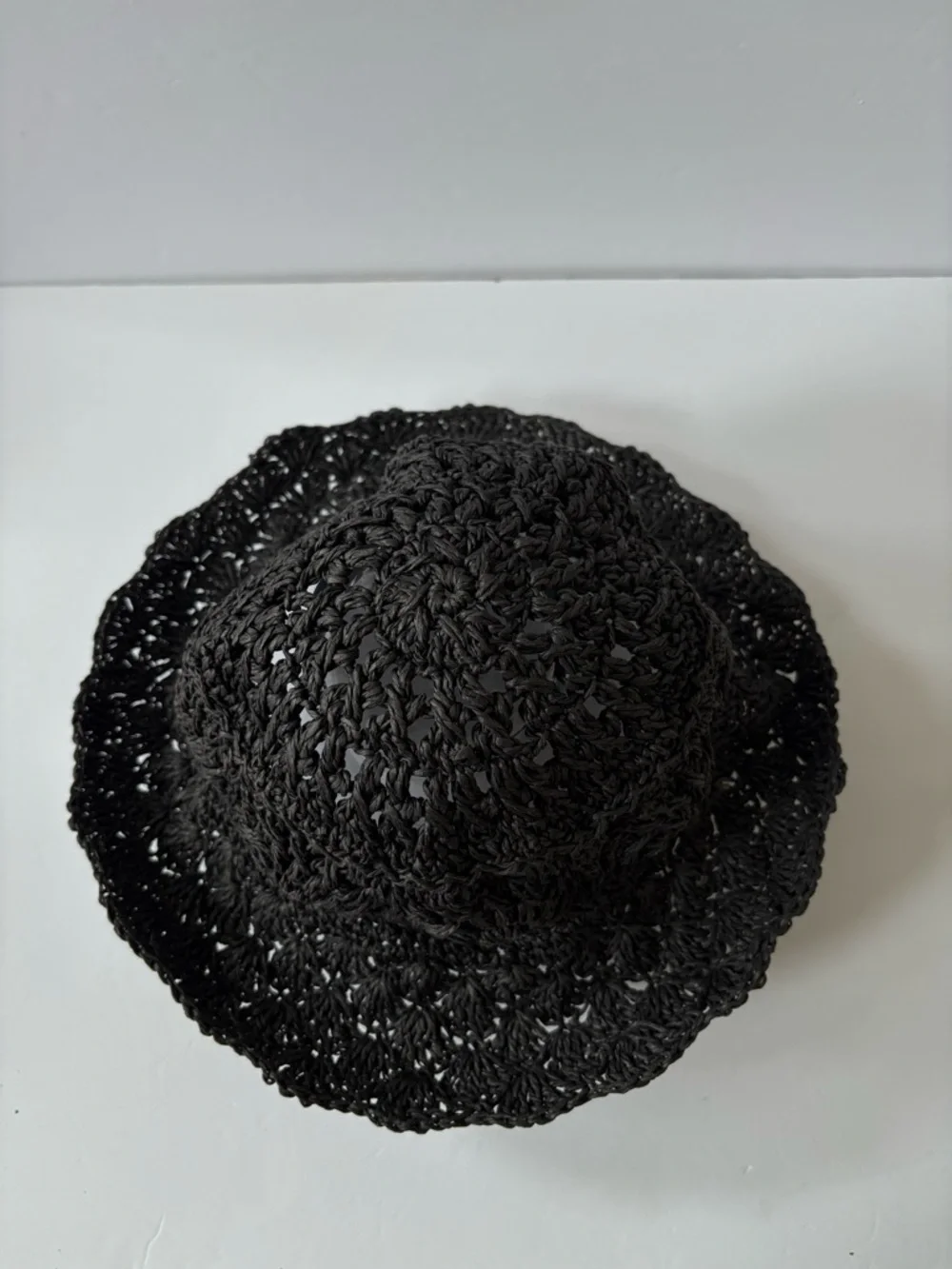 San Diego Hat Company Breezy Bucket Black Crochet Adjustable Resort Cruise Vacay